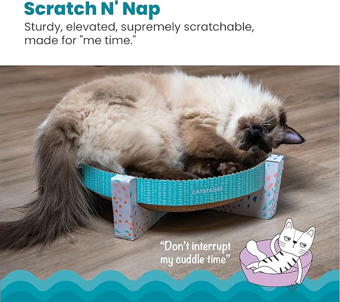 Catstages Scratch, Snuggle & Rest Corrugated Cat Scratcher With Catnip (packaging may vary)