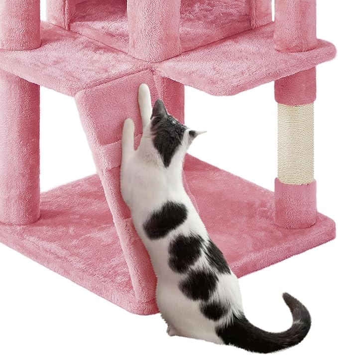 Yaheetech Multi-Level Cat Tree Stand House Furniture with Condos, Scratching Posts