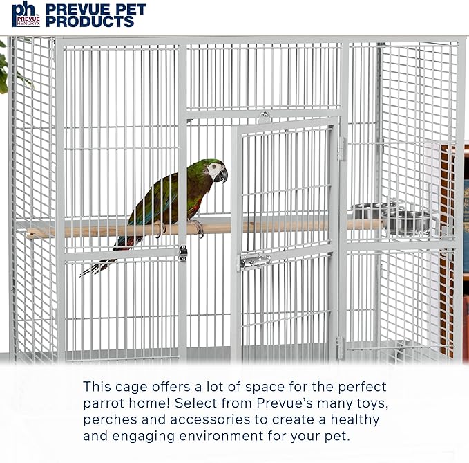 Prevue Pet Products Wrought Iron Select Bird Cage Pewter Hammertone 3151BLK