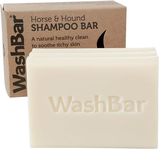 WashBar Natural Horse Shampoo Bar, for Horses and Large Dogs, Whitens Brightens All Colored Coats, Long-Lasting and Easier to Use Than Liquid Pet Shampoo with No Plastic Waste, 6.5oz