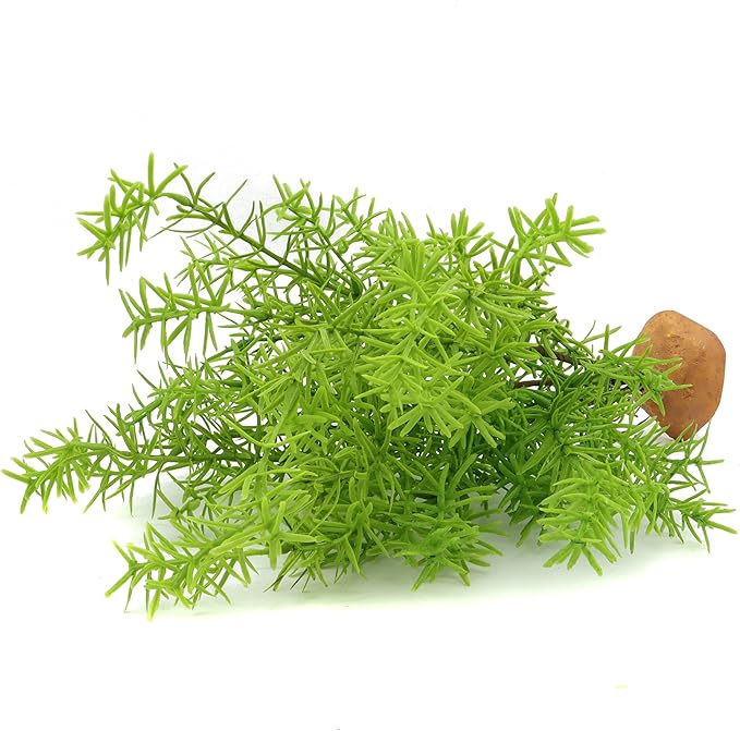 Lifelike Reptile Tank Plant Decor - Realistic Artificial Plastic Plant for Terrariums and Pet Enclosures (Style D)