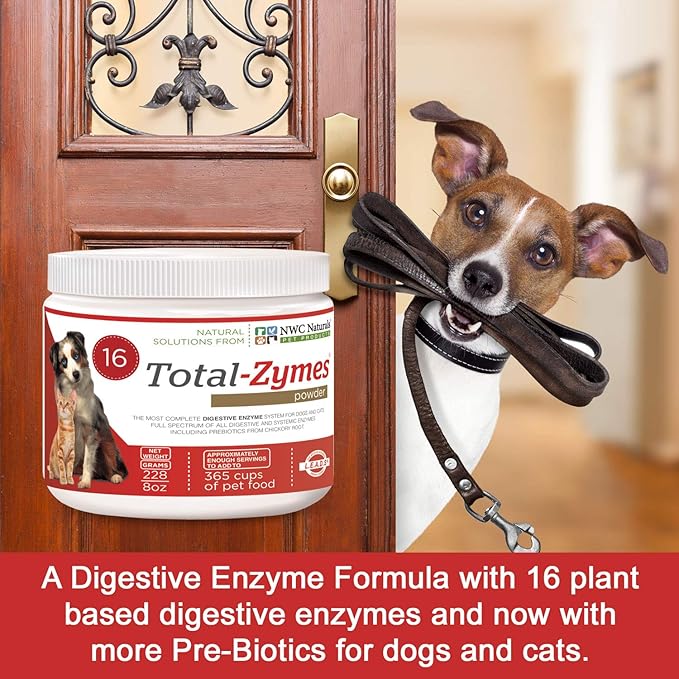 Total-Zymes- Digestive Enzymes for Dogs and Cats - Treats 365 Cups of Pet Food