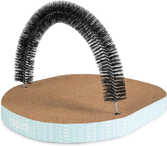 Catstages Scratch & Groom Corrugated Cat Scratch Pad with Catnip