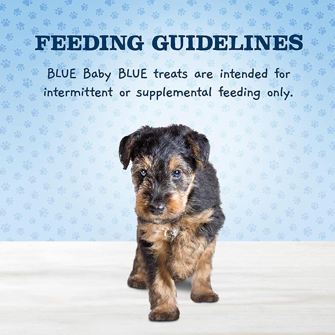 Blue Buffalo Baby BLUE Soft Biscuits with DHA, Natural Dog Treats for Puppies, Great for Training, with Chicken & Carrots, 8-oz. Bag (Pack of 2)