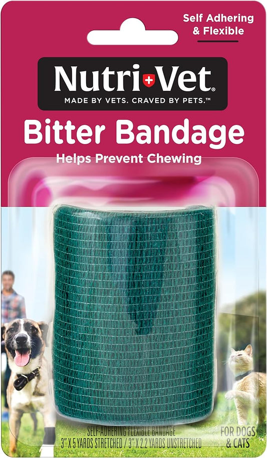 Nutri-Vet Bitter Bandage for Dogs and Cats | Help Prevent Chewing | 3 inches