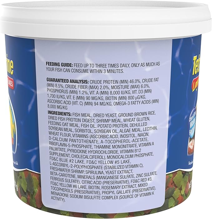 TetraMarine Large Saltwater Flakes, Nutritionally Balanced Fish Food for Saltwater Fish, 1.76 lbs