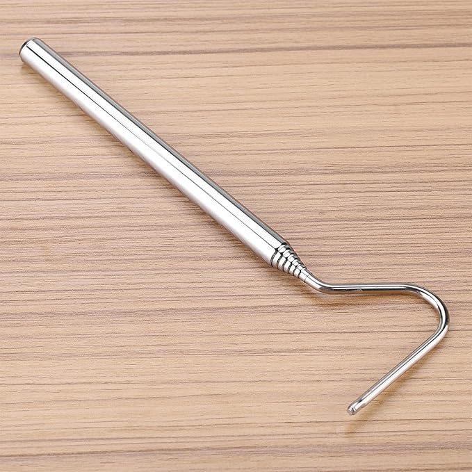 Collapsible Snake Hook Stainless Steel Extensible Snake Catcher Capture Hook for Catching Handling Grabber Separate Small Pet Snake