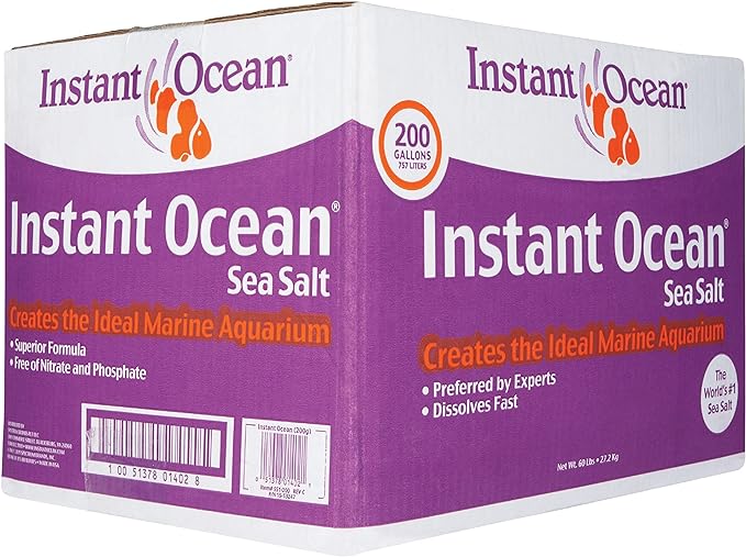 Instant Ocean Sea Salt for Marine Aquariums, Nitrate & Phosphate-Free, 200-Gallon