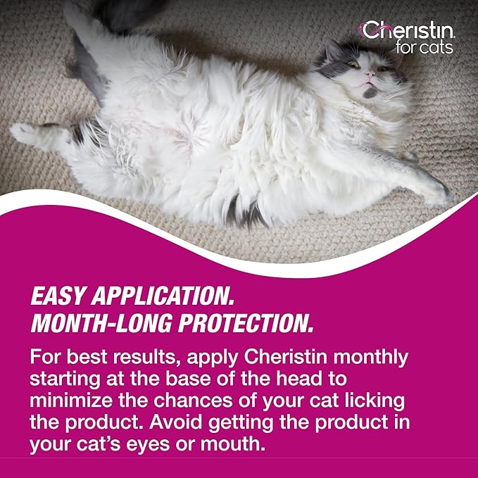 Cat Cheristin Cat Flea Treatment & Prevention for Cats | 1 Topical Dose Provides Up to 6 Weeks of Coverage | 3 ct.