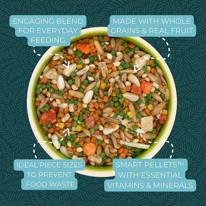 ZuPreem Smart Selects Bird Food for Parrots & Conures, 4 lb - Everyday Feeding for Caiques, African Greys, Senegals, Amazons, Eclectus, Small Cockatoos