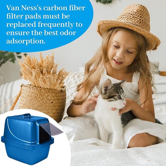 6 Pack Replacement Activated Charcoal Filters Compatible with Van Ness Carbon Odor Filters for Pureness F6 Zeloite Air Filter