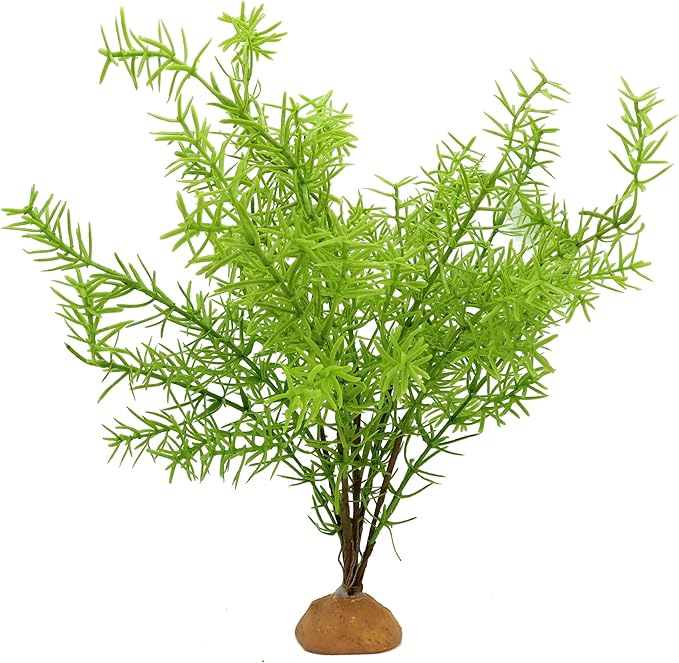 Lifelike Reptile Tank Plant Decor - Realistic Artificial Plastic Plant for Terrariums and Pet Enclosures (Style D)