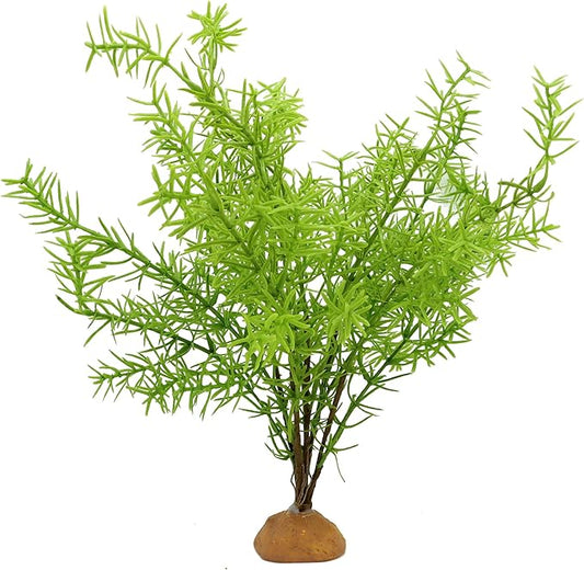 Lifelike Reptile Tank Plant Decor - Realistic Artificial Plastic Plant for Terrariums and Pet Enclosures (Style D)