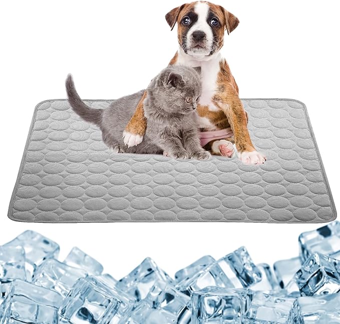 dgdgbaby Dog Cooling Mat Large Cooling Pad Summer Pet Bed for Dogs Cats Kennel Pad Breathable Pet Self Cooling Blanket Dog Crate Sleep Mat Machine Washable