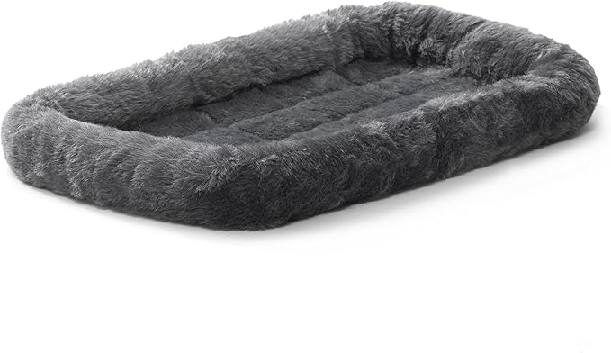 MidWest Homes for Pets Bolster Dpg Bed 22L-Inch Gray Dog Bed or Cat Bed w/ Comfortable Bolster | Ideal for XS Dog Breeds & Fits a 22-Inch Crate | Easy Maintenance Machine Wash & Dry