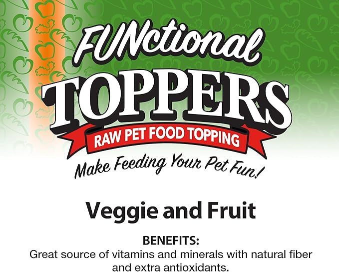 Northwest Naturals Freeze-Dried Veggie & Fruit Functional Topper - for Dogs & Cats - Healthy, Limited Ingredients, Human Grade Pet Food, All Natural - 5 Oz (Packaging May Vary)