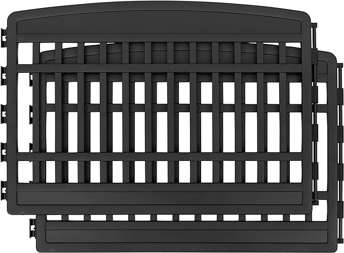 IRIS USA Dog Playpen Add-On Panels, 2-Panel 24" Pet Playpen, Puppy Playpen, Foldable, Customizable, Black