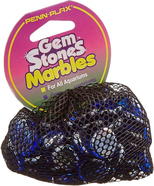 Pen-Plax AG8 90 Bag Gemstones Pearls Decorative Aquarium Stones, Blue