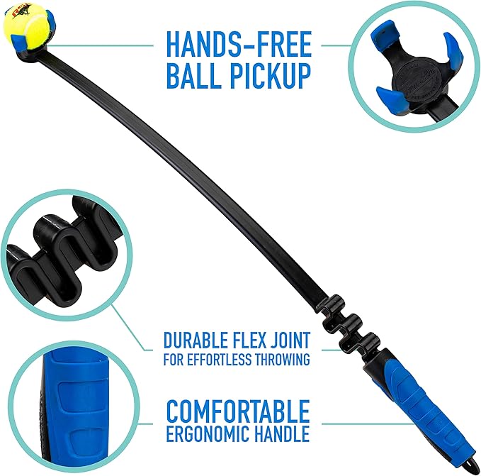 Franklin Pet Supply Tennis Ball Launcher for Dogs - Dog Ball + Tennis Ball Thrower for Fetch - Perfect Toy for Large + Small Dogs