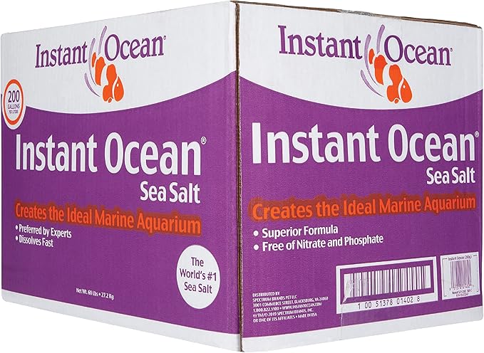 Instant Ocean Sea Salt for Marine Aquariums, Nitrate & Phosphate-Free, 200-Gallon