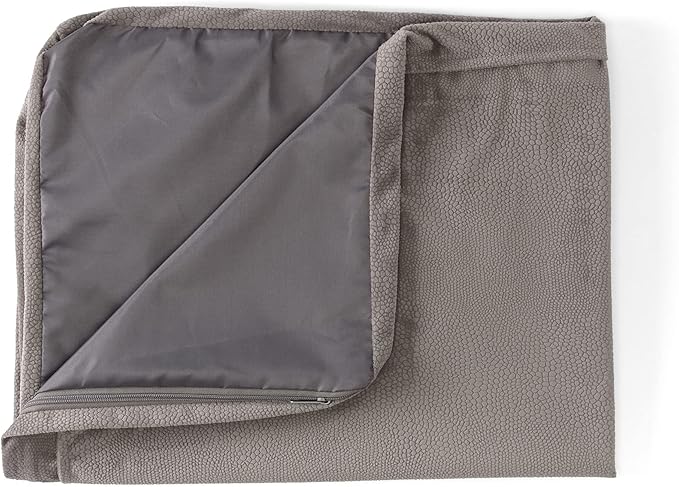 Best Friends by Sheri Dog Bed Cover Replacement for Nap Mat Dog Bed, Microfiber Ilan, Grey, 27" x 36"