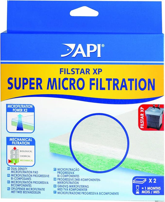 API FILSTAR XP SUPER MICROFILTION Aquarium Canister Filter Filtration Pads 2-Count