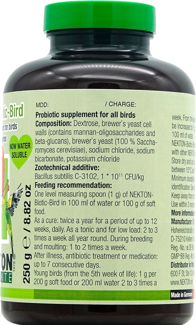 Nekton-Biotic-Bird Probiotic for Birds 250g, (9oz)