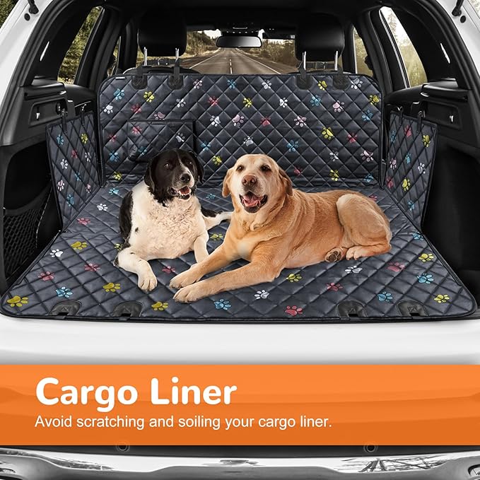 URPOWER Dog Seat Cover Car Seat Cover for Pets 100% Waterproof Pet Seat Cover Hammock 600D Heavy Duty Scratch Proof Nonslip Durable Soft Pet Back Seat Covers for Cars Trucks and SUVs