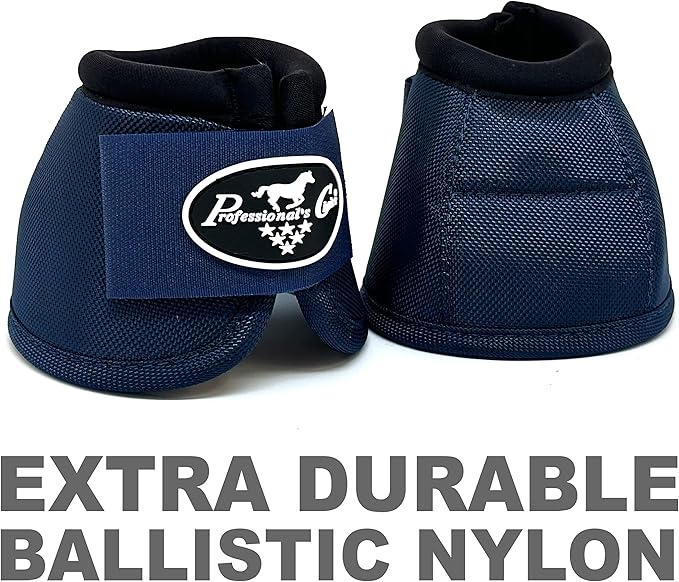 Professional's Choice Ballistic Overreach Bell Boots for Horses | Superb Protection, Durability & Comfort | Quick Wrap Hook & Loop