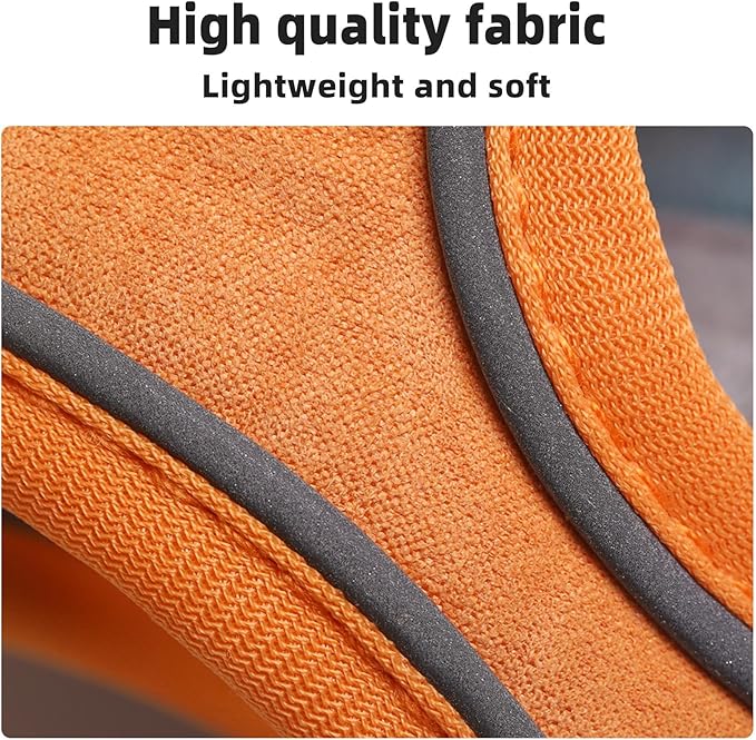 Adjustable Bunny Harness and Leash Set Double Buckle with Reflective Strips Rabbit Vest Pets Stuff Suitable for Rabbit Walks Accessories (Orange Green, M)