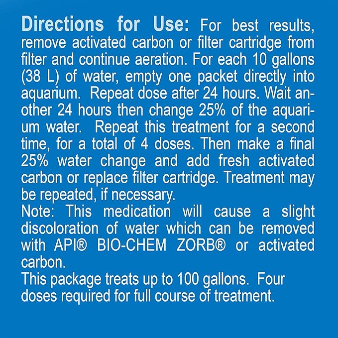 API 2 Pack of Fin and Body Cure Freshwater Fish Medication Powder for Treatment of Bacterial Diseases, Treats Body Slime, Eye Cloud, Fin and Tail Rot, and Gill Disease (10-Count) (2 items)