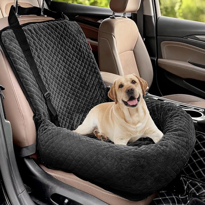 Dog Car Seat Pet Booster Car Seat for Small Mid Dogs, Dog Car Seat is Safe and Comfortable, and can be Disassembled for Easy Cleaning, Comfy Ultra Soft Car Travel Bed