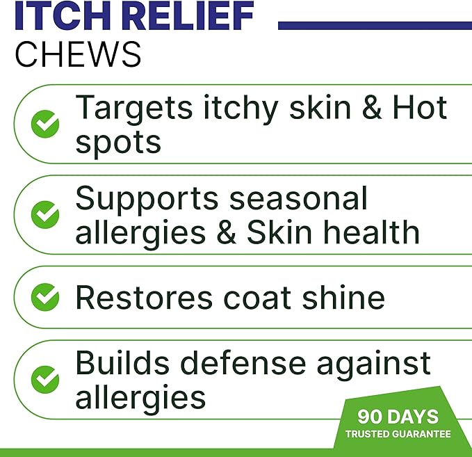 Allergy Relief Dog Chews - Itchy Skin Relief w/Probiotics + Omega 3 + Colostrum - Seasonal Allergies - Anti-Itch Treats - Skin&Coat + Immune Supplement - Made in USA - Chicken Flavor -180Ct