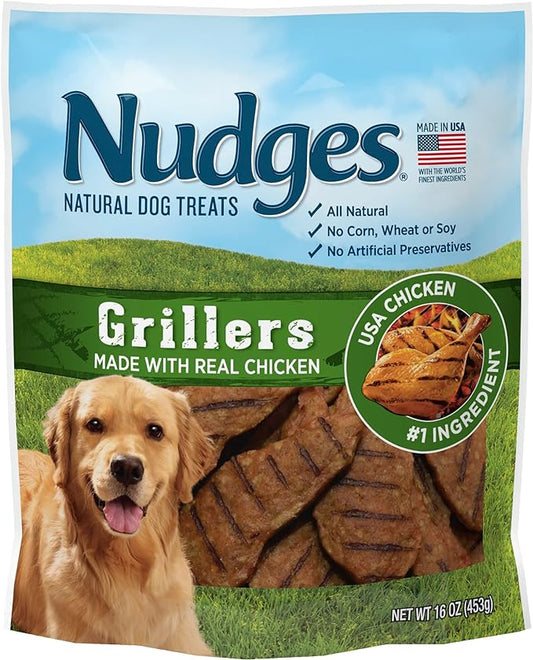 Blue Buffalo Nudges Grillers Natural Dog Treats, Chicken, 16oz Bag