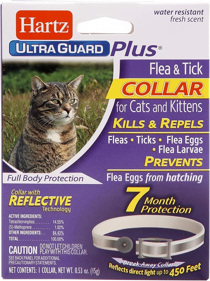 Hartz UltraGuard Plus Reflective Flea & Tick Collar for Cats and Kittens