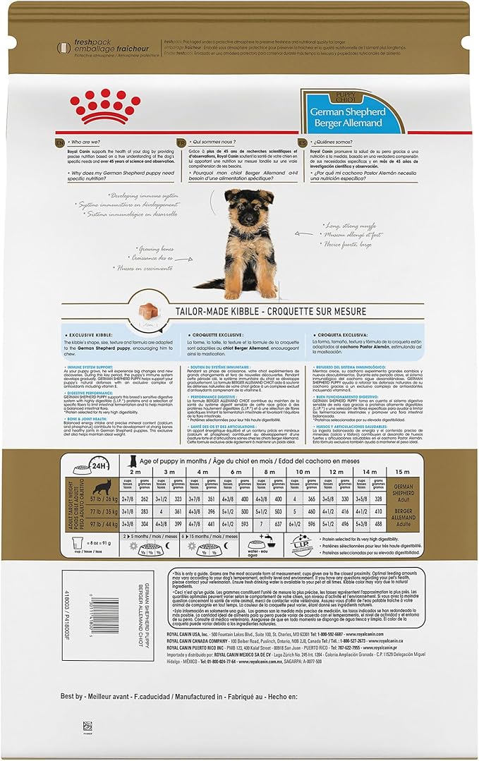 Royal Canin German Shepherd Puppy Breed Specific Dry Dog Food, 30 lb. bag