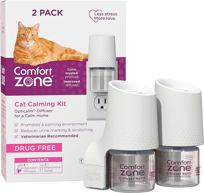 Comfort Zone Cat Calming Diffuser: Home Kit (2 Diffusers & 2 Refills)