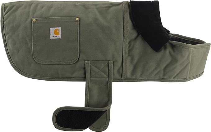 Carhartt Firm Duck Insulated Dog Chore Coat Army Green/Brass, Small