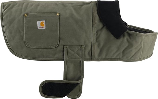 Carhartt Firm Duck Insulated Dog Chore Coat Army Green/Brass, Small