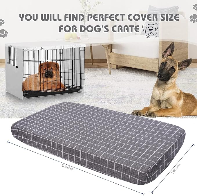 Dog Bed Cover, Dog Bed Liner, Dog Bed Replacement Cover,Cotton Dog Mattress Cover,Large Dog Beds with Washable Covers 58x28 Inches-Easy to Remove