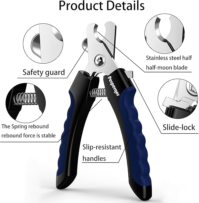 Dog Nail Clippers,Dog Nail Trimmers with Safety Guard for Small Medium Large Breed Dog & Cat to Avoid Over Cutting,Professional Grooming Tool with Quick Sensor and Dog Nail File