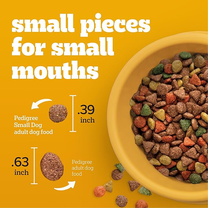 Pedigree Complete Nutrition Adult Small Dog Dry Dog Food, Roasted Chicken, Rice & Vegetable Flavor, 3.5 lb. Bag