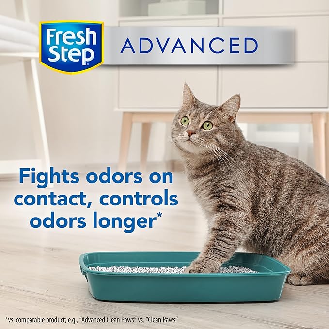 Fresh Step Lightweight Clumping Cat Litter, Advanced, Unscented, Extra Large, 25 Pounds total, (2 Pack of 12.5lb Boxes)