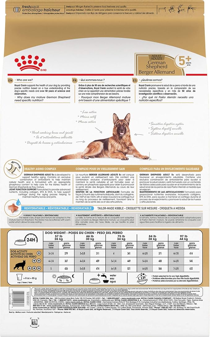 Royal Canin German Shepherd Adult 5+ Dry Dog Food for Aging Dogs, 28 lb Bag