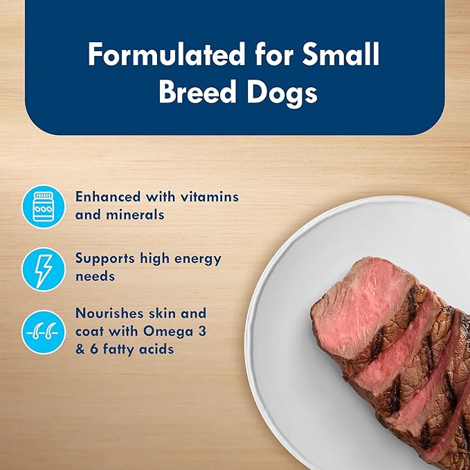 Blue Buffalo Delights Natural Adult Small Breed Wet Dog Food Variety Pack, Made with Natural Ingredients, Filet Mignon Flavor Paté & Porterhouse Flavor Paté, 3.5-oz. Cups (12 Count, 6 of Each)