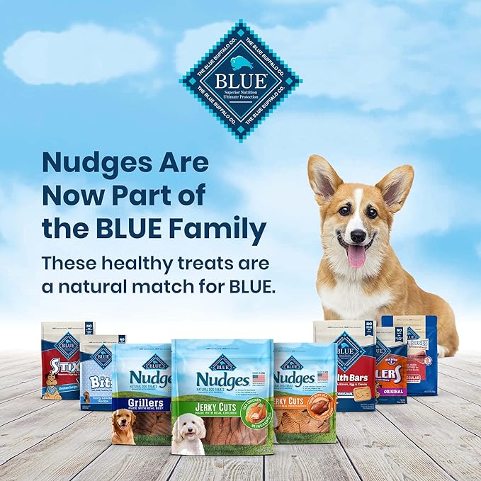 Blue Buffalo Nudges Grillers Natural Dog Treats, Steak, 10oz Bag