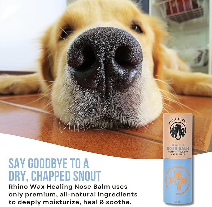 Healing Dog Nose Balm 2oz - Natural Snout Soother for Dogs - For Dry, Cracked, Irritated Noses - Dog Nose Butter - Dog Nose Moisturizer - 100% Natural Ingredients - Lick-Safe - Made in USA