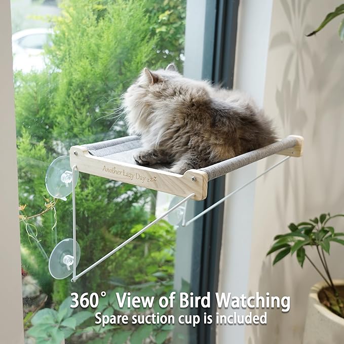 Cat Window Perch, Original Cat Hammock for Window, Foldable Cat Bed for Window Sill, Indoor Window Shelf Hammock Seat with Extra Suction Cups