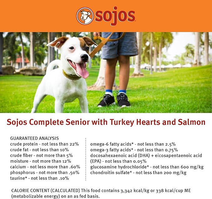 Sojos Complete Turkey & Salmon Recipe Senior Grain-Free Freeze-Dried Raw Dog Food, 7 Pound Bag