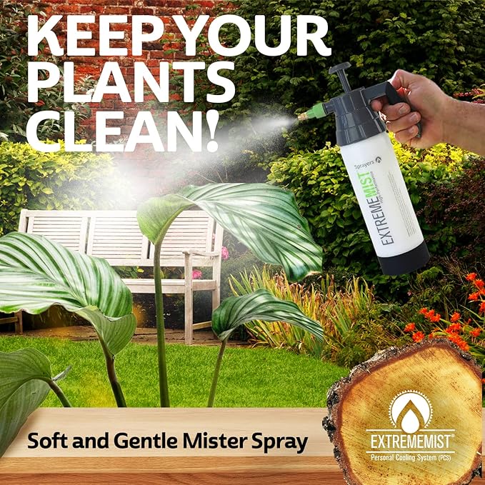 ExtremeMIST High-Performance Garden Sprayer - Ultimate Plant Mister & Spray Bottle for Plants - Horticultural Hand Pump Sprayer with Adjustable Brass Nozzle - Outdoor & Indoor Plant Humidifier - 32 Oz